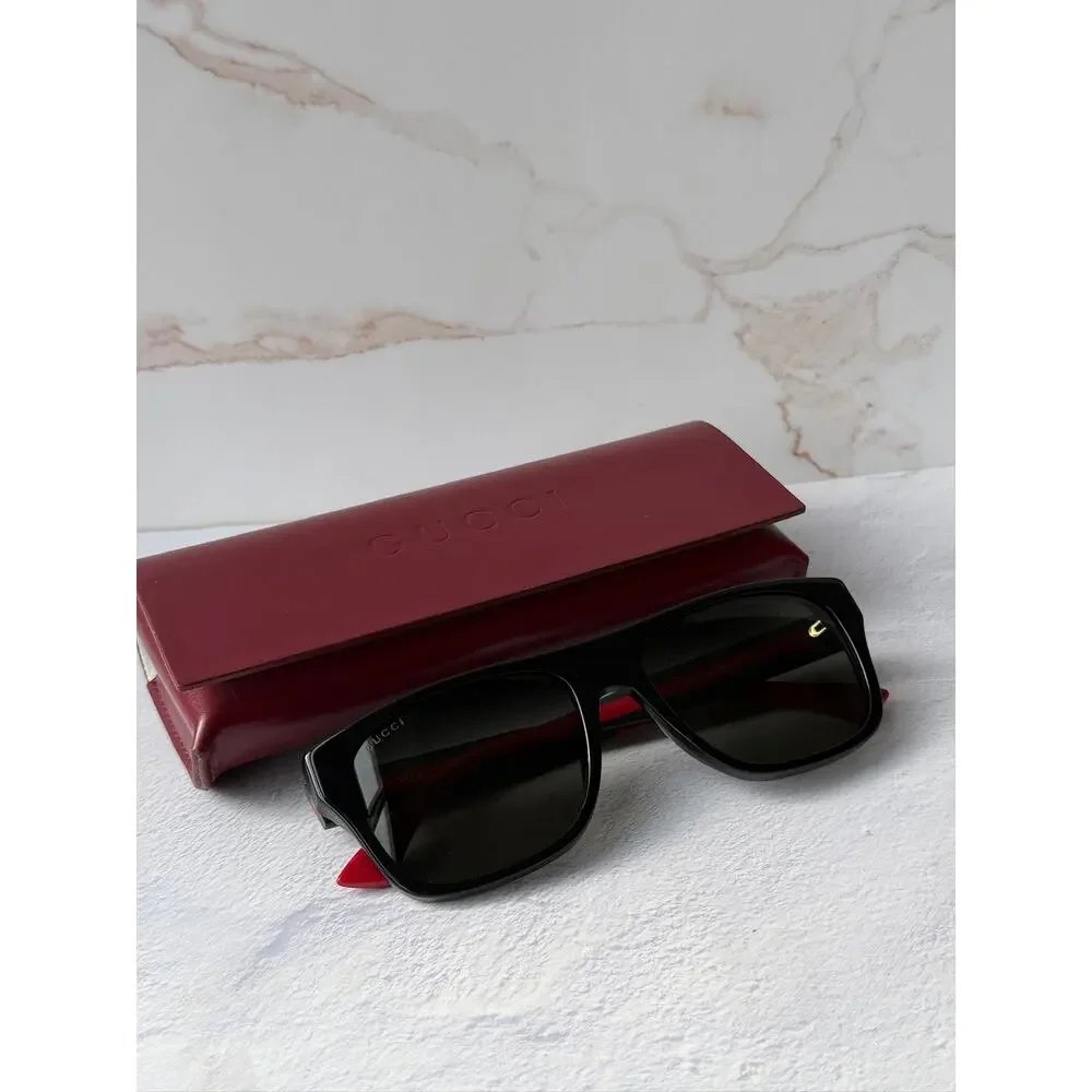 NEW Gucci GG2119S Black Unisex Square Sunglasses $395